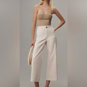 Maeve Cream Wide Leg Pants